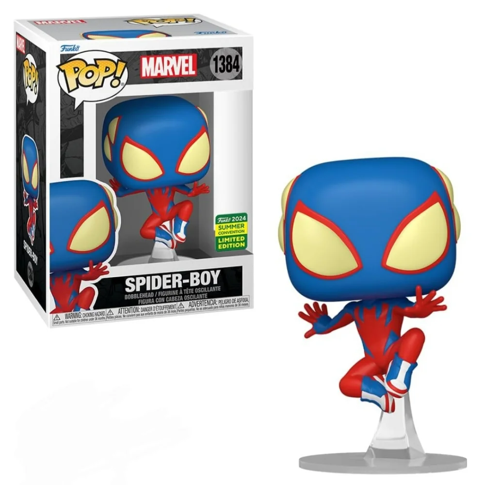 Funko Pop! Marvel Comics SPIDER-BOY #1384 Debut Figure SDCC Exclusive Sticker